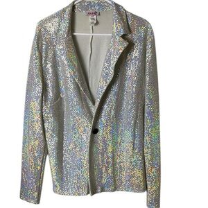 Sequin blazer,iridescent,Taylor Swift vibe, Madrag PTP 22” to 26”!stretchy,Y2K